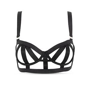 Bluebella Highgate Bra Caged Strappy Lingerie Black 34C